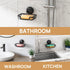 LEVERLOC Soap Dish, Soap Bar Holder for Shower Suction Cup Wall Mounted, Stainless Steel No-Drilling Removable