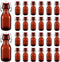 Tessco 24 Pcs Mini Swing Top Glass Bottles with Stoppers Small Flip