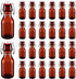 Tessco 24 Pcs Mini Swing Top Glass Bottles with Stoppers Small Flip