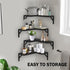 Set 4, Muzilife Corner Floating Shelves Wooden Floating Shelve of Wall Mounted for Storage, L-Shaped Shelves for Wall