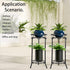 THKFUL 2Pack Outdoor,20.3" Plant,2 Plant Stand Indoor Heavy Duty Metal Pot Plants Stands for Multiple Tier Corner