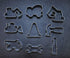 Construction Cookie Cutter Set - 9 Piece, 3 Inches, Excavator, Digger, Dump Truck, Tools for Kids Party