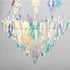 Frozen Holographic Chandelier Shaped Hanging Decoration, Shiny Iridescent White Foil Ceiling Decorative OrnamentUnicorn