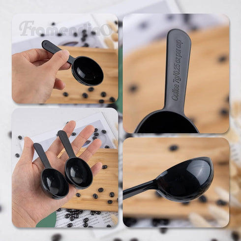 Framendino 12 Pack Plastic Coffee Measuring Spoons – Short Handle Scoops for Tea, Sugar, Cereal, Milk Powder, Spices,