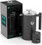 Coffee Gator 34oz French Press Coffee Maker, Thermal Insulated Brewer with Travel Jar, Double Wall Stainless Steel