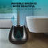 Toilet Brush and Holder with Long Handle, Easy to Hide Plastic Holder for Deep Cleaning, Drip-Proof
