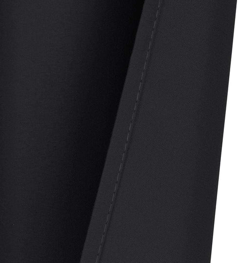 Home Queen Grommet Blackout Curtain Valance Window Topper, Short Cafe Valence, 54 W X 18 L Inch, Black