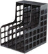 Oxford Decorack Plastic Magazine File, 1 per Box, Black, 2 Dividers, 9W x 10-5/8D x 12H
