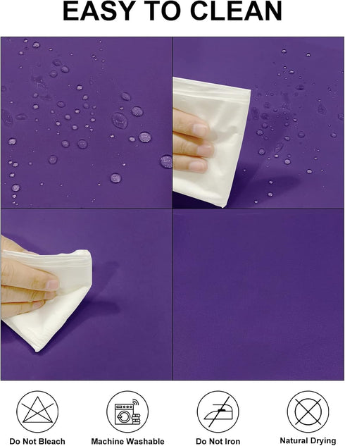 2 Pack 60x102 Inch, Fokitut Waterproof Rectangle Tablecloth, Stain Resistant and Wrinkle Polyester Table Cloth, Fabric