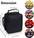 Black Lunch Box for Teens Boys Kids Men - Insulated Thermal Tote Cooler Bag for Girls Women, Portable and Reusable