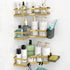 Corner Shower Caddy Bathroom Organizer: Adhesive Shower Rack Bathtub Shelves - 3Pack