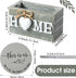 Set 6 4'' Queekay Coasters of House Warming Gifts New Home Wooden Farmhouse Drink Coasters with Holder Funny Decoration