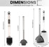ToiletBuddies Set 2 1 Set Toilet Brush & Plunger - Toilet Bowl Brush and Holder, Refillable Liquid Dispenser Brush
