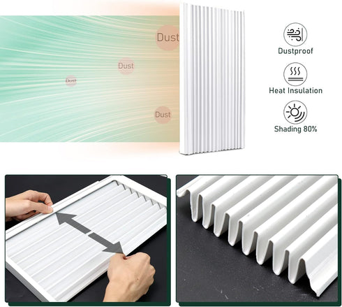 Flehomo Adjustable Insulation AC Side Panels with Frame for 12,000 BTU Window Air Conditioner Unit