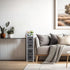 HAITRAL Narrow Dresser - 4 Drawers Slim Fabric Storage Cabinet with Removable Drawers for Laundry, Closet, Living Room