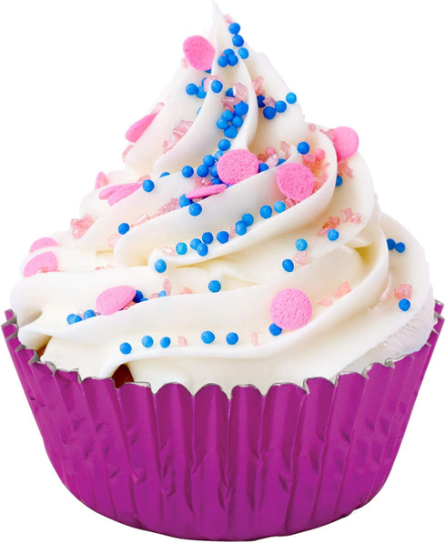 Fox Run Hot Pink Foil Muffin and Cupcake Liners, Set of 32 Standard Size Wrappers