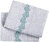 Wake In Cloud Bohemian Pillow Cases, Set of 2 Soft Reversible Pattern Printed Pillow Shams, Teal Gray, Standard Size