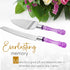 Cake Knife and Server Set, Acrylic Faux Crystal Handles for Wedding and Parties
