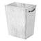 Rustic Farmhouse Wood Wastebasket Trash Can, Square Garbage Container Bin with Decorative Metal Handle for Home