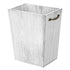 Rustic Farmhouse Wood Wastebasket Trash Can, Square Garbage Container Bin with Decorative Metal Handle for Home