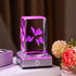 3D Enjinkail Butterfly Crystal Cube with Color-Changing LED Base - Elegant Butterfly Night Light Gift for Women, Mom