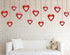 JOZON 40 Pieces Valentine's Day Glitter Heart Foil Hanging Decorations - Red Hearts Hanging Ornaments for Party Supplies