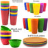 Plastic Bowls Set of 12, Unbreakable 6-inch Cereal/Soup/Salad Bowls, Microwave/Dishwasher Safe, BPA Free