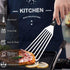 HaSteeL 2-Piece Fish Spatula, Stainless Steel Slotted Turner for Frying, Grilling, Kitchen Cooking, Dishwasher Safe