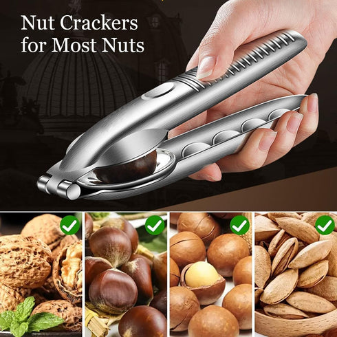 304 Upgrade Nutcracker Chestnut Clip Nut Cracker Sheller Walnut Pliers Metal Nut Opener Plier Multifunctional Chestnut