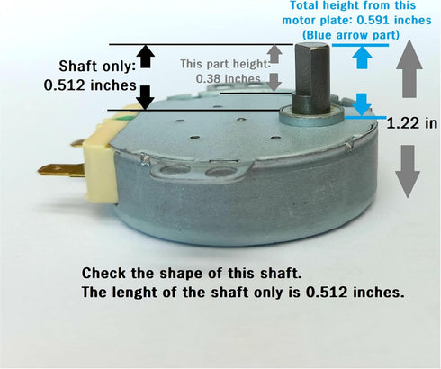 WB26X10038 Microwave Turntable Motor OEM Replacement for GE & Frigidaire, Replaces 5304408980 AP2024962