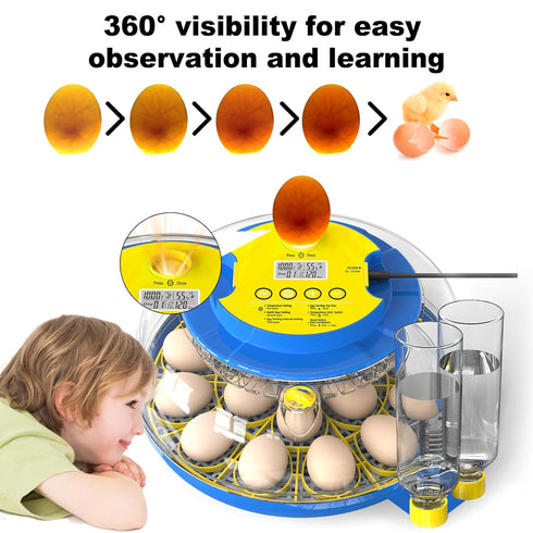 Eggs-18 Incubators for Hatching Egg Incubator with Automatic Egg Turning and Humidity Control, Incubadora de Huevos de