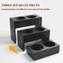 GOVOKOI 3 6 Bottles(750ml) Station(3 Black Wood Coffee Syrup Rack Organizer, Tier Syrup Bottle Holder for Coffee Bar