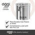 8" Oggi Jumbo Stainless Steel Flour Clamp Canister - Airtight Food Storage Container Ideal for Kitchen & Pantry Storage