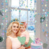 Cheerland Iridescent Circle Garlands, Under The Sea Party Decorations, Holographic Hanging Streamers for Mermaid Party