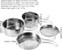 4 Pcs Portable Cookware Set, Stainless Steel Combination Cookware Camping Kitchenware Pan Pot Plate Tableware for Outdoor Cooking by Buachois