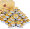 Natural Beeswax Tea Candles in Metal Aluminum Cup - Organic Mini Beeswax