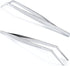 MSY BIGSUNNY Professional Chef Kitchen Cooking Precision Tweezers Culinary Curved Tip Tongs for Baking Decorating (1, 9.5")