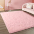 Merelax Pink Area Rugs for Living Room Bedroom Girls, 4x6 Soft Fluffy