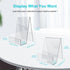 Acrylic Book Stand with Ledge,10PC Clear Acrylic Display Easel Transparent Display Stand Holder Tablet Holder for Displaying Books,Magazine,Plate,Pictures,Artworks, CDs