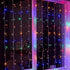 300 8 Dazzle Bright LED Curtain String Lights, Christmas Fairy Lights for Bedroom with Lighting Modes, Connectable
