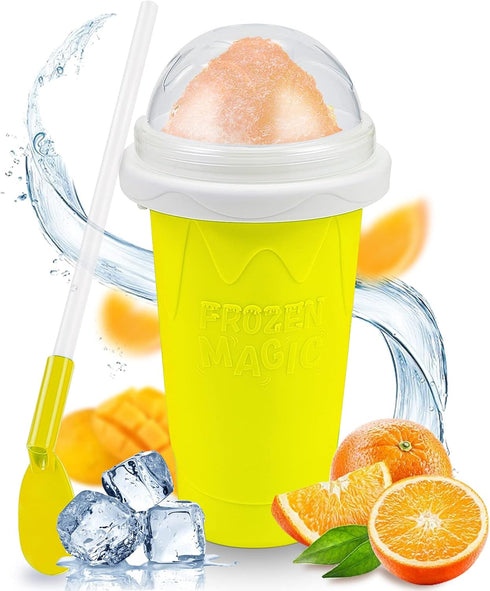 Slushy Maker Cup, Magic Quick Frozen Smoothies Cup, Portable Double Layer Slushy Maker for Kids Family