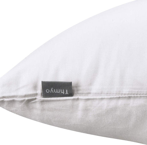 Thmyo 4-Pack 100% Cotton Lumbar Throw Pillow Case, 12x20inch/30x50cm, White (Covers Only, Not Pillows)