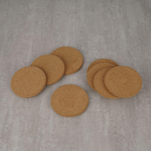 8 Pcs Thicker Cork Drink Coasters with Holder, Absorbent for Coffee Table, Wooden Coaster Set