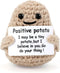 TOYMIS Mini Funny Knitted Wool Potato Toy with Positive Card - Creative Cute