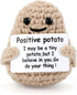 TOYMIS Mini Funny Knitted Wool Potato Toy with Positive Card - Creative Cute