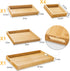 Set 7 Wooden Serving Trays with Handle - of - Large, Medium, Small and Mini - Nesting Multipurpose Trays