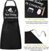 Funny Aprons for Men, MR GOOD LOOKING IS COOKING, Professional Kitchen Chef Bib Apron with Double Pocket