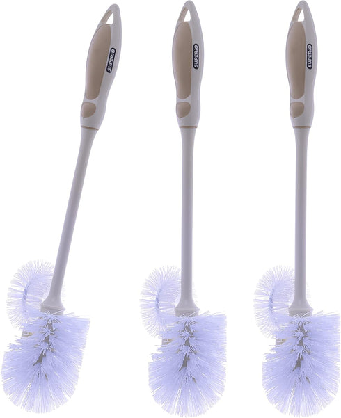 Toilet Bowl Brushes with Lip Beige, Multi Pack Toilet Brush Scrub Under