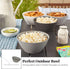 US Acrylic Unbreakable 28 oz. Plastic Stackable Cereal Bowls, Set of 8 in Grey Colors, BPA-Free