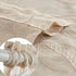Topick Beige Sheer Leaf Curtain Kitchen Valance for Windows, Leaf Embroidered Voile Small Curtain 16 Inch